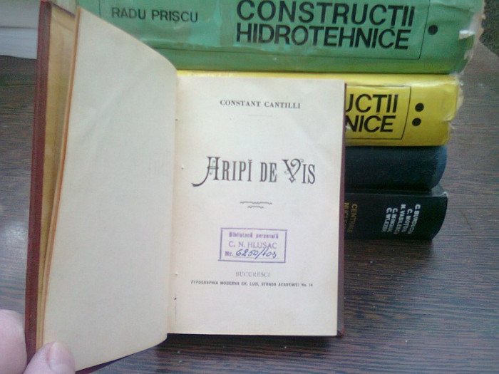 Aripi de Vis - Constant Cantilli, editie veche 1903