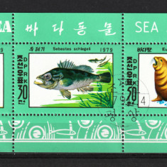 Timbre Coreea Nord, 1979 | Animale marine - Peşti Ocean | Bloc / Minisheet | aph