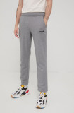 Puma pantaloni 586720 bărbați, culoarea gri, cu imprimeu 586720