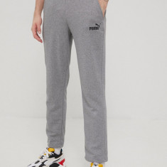 Puma pantaloni 586720 bărbați, culoarea gri, cu imprimeu 586720