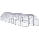 VidaXL Coteț de găini pentru exterior, 3x12x2 m, oțel zincat