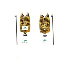 set 2 senzori /avertizori pescuit ,baterii de 9 v incluse cu 2 picheti