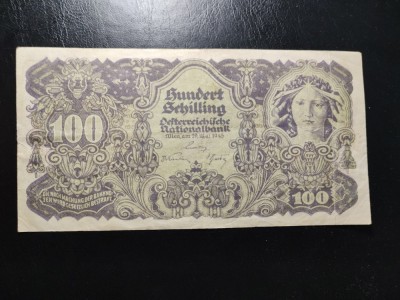 AUSTRIA 100 SCHILLING 1945 foto