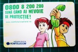 Cartela telefonica Romtelecom 10 lei Abstract Telefonul Copilului E707UE 100.000 unitati expira 01.11.2008 Suna cand ai nevoie de protectie !