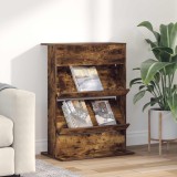 vidaXL Raft pentru reviste cu raft Stejar fumuriu 70 x 41 x 96 cm 899539