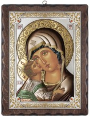 Icoana Maica Domnului din Vladimir 17x21,5 cm color