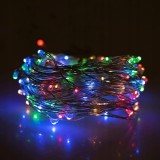 Ghirlanda luminoasa cu incarcare solara, 200 LED-uri, 22 metri, 8 functii, multicolor Household NewTrend