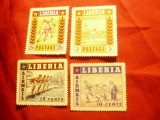 Serie mica Liberia 1955 - Sport , 4 valori, Nestampilat