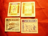 Serie mica Liberia 1955 - Sport , 4 valori, Nestampilat