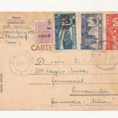 Romania - Carte Postala 1948 , circulata . Caransebes , farmacia Muller