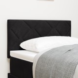 vidaXL Cap De Pat LED Negru Set de 2 Negru Țesătură și lemn 80 cm