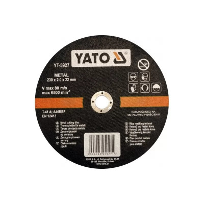 YATO Disc pentru taiat metal, 230 x 2.0 x 22 mm foto