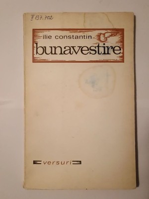 Ilie Constantin (dedicație/ autograf) - Bunavestire (1968) foto