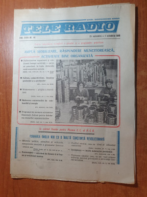 revista tele-radio saptamana 25 sepembrie- 1 octombrie 1988 foto