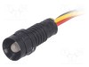 Lampă LED concav roşie/galbenă 230VAC &Oslash;11mm IP40 POLAM-ELTA