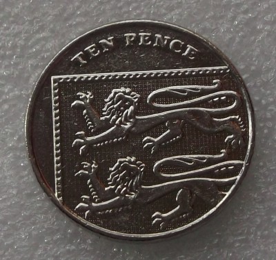 G5. ANGLIA / MAREA BRITANIE 10 PENCE 2004 scut / Elizabeth II ** foto
