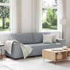 Gossi canapea cu 3 locuri, tesatura gri deschis, 180 cm