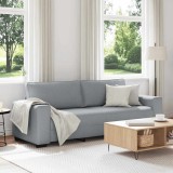 Gossi canapea cu 3 locuri, tesatura gri deschis, 180 cm
