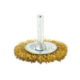 Perie sarma alama, circulara, cu tija, auriu, 100 mm