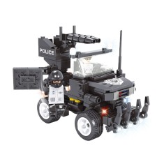 Set Vehicul de Jucărie, Model Poliție, 229 Piese, Multicolor, 2 Figurine, Plastic