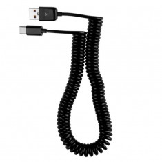 Cablu de date JSER USB-C USB 3.1 tip C la USB, spiralat cu arc de 3m - RESIGILAT