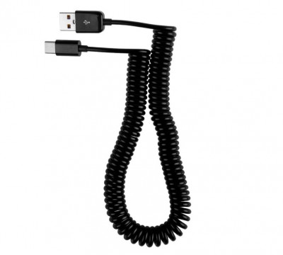 Cablu de date JSER USB-C USB 3.1 tip C la USB, spiralat cu arc de 3m - RESIGILAT foto
