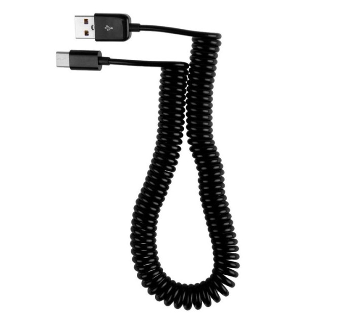 Cablu de date JSER USB-C USB 3.1 tip C la USB, spiralat cu arc de 3m - RESIGILAT