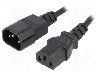 Cablu alimentare AC, 1.8m, 3 fire, culoare negru, IEC C13 mama, IEC C14 tata, ESPE -