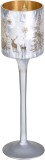 Sfesnic decorativ de Craciun MagicHome, sticla argintie, 7x25 cm
