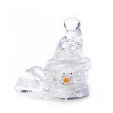 Decoratiune Craciun Om de Zapada acril transparent cu led 7x4.5x7.5 cm