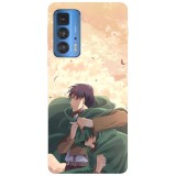Husa compatibila cu Motorola G51 model Attack on Titan, Silicon, TPU, Viceversa, Transparent, Carcasa
