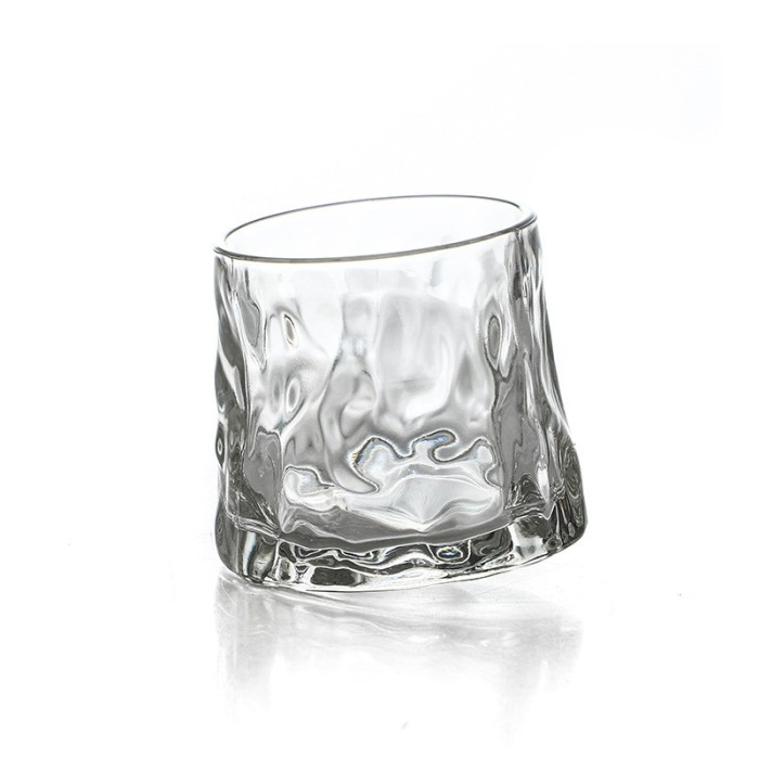 Pahar, Rotating Wavy, 160 ml, perfect pentru o portie rafinata de whiskey, transparent, 8 x 7.3 x 7.8 cm, compact si usor de manevrat