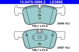 ATE 13.0470-3866.2 ATE Ceramic set placute frana,frana disc