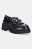 Nokwol mocasini de piele Perry Black Box culoarea negru, cu platformă, Perry Black Box