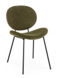 Cumpara ieftin Set 2 scaune otel negru textil verde Maddie 52x59.5x79.5 cm