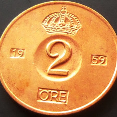 Moneda 2 ORE - SUEDIA, anul 1959 *cod 3224 - frumoasa!