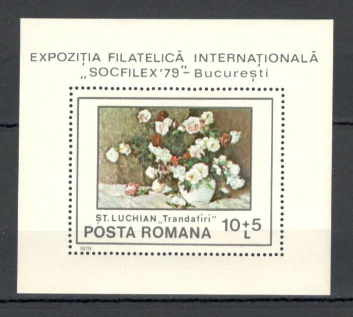Romania.1979 Expozitia filatelica SOCFILEX:PIctura-Bl. YR.675