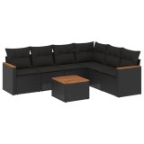 Cumpara ieftin Patio Sofa Set 6-Locuri Black