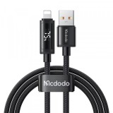 Cablu Date si Incarcare USB-A - Lightning McDodo CA-7970 Display, 18W, 1.2m, Negru
