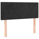 Cumpara ieftin Tablie de pat, negru, 90x5x78/88 cm, catifea