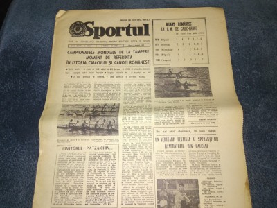 ZIARUL SPORTUL 2 AUGUST 1983 foto