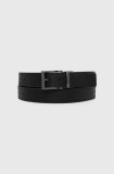 Emporio Armani curea de piele cu doua fete barbati, culoarea negru, Y4S426 YTU5J