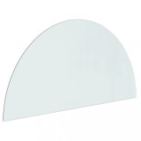 Cumpara ieftin Placa de sticla pentru semineu, semi-rotunda, 1000x500 mm