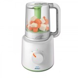 Philips Avent SCF870/20 Aparat Gatit Aburi si Blender Bebelusi, 800ml, 2 in 1, Usor de Curatat