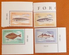 Faroe 1983 pesti serie 4v MNH foto