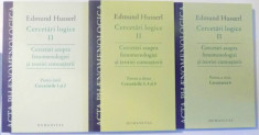 Husserl CERCETARI LOGICE VOL. II/ vol.1-3, cercetarile 1-6 foto