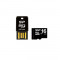 Card Reader Silicon Power Key Silicon Power USB 2.0 Black + Memory Card microSD 16GB