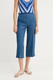 United Colors of Benetton pantaloni din in drept, high waist, 4AGHDF08M