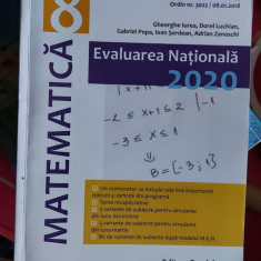MATEMATICA CLASA A VIII A EVALUAREA NATIONALA 2020 IUREA ,ZANOSCHI SERDEAN