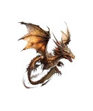 Cumpara ieftin Sticker decorativ Dragon, Portocaliu, 65 cm, 3778ST, Oem